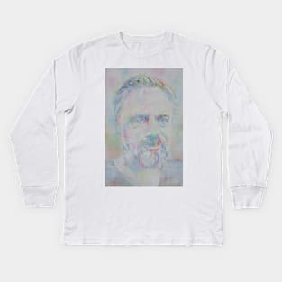 PHILIP K. DICK watercolor and acrylic portrait .2 Kids Long Sleeve T-Shirt